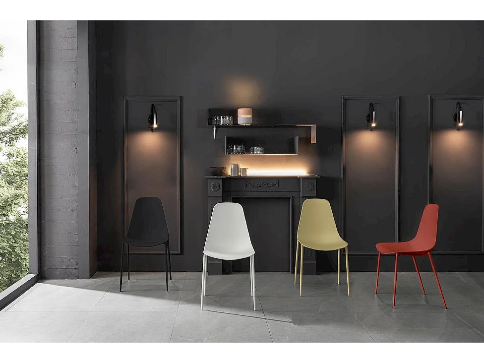 Frida - Black Polypropylene Chair 4 pcs
