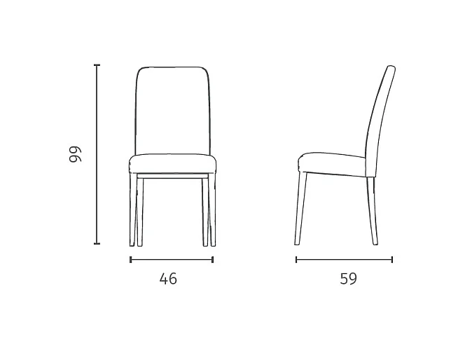 Anita - Dunkelgrauer Öko-Lederstuhl 2-tlg