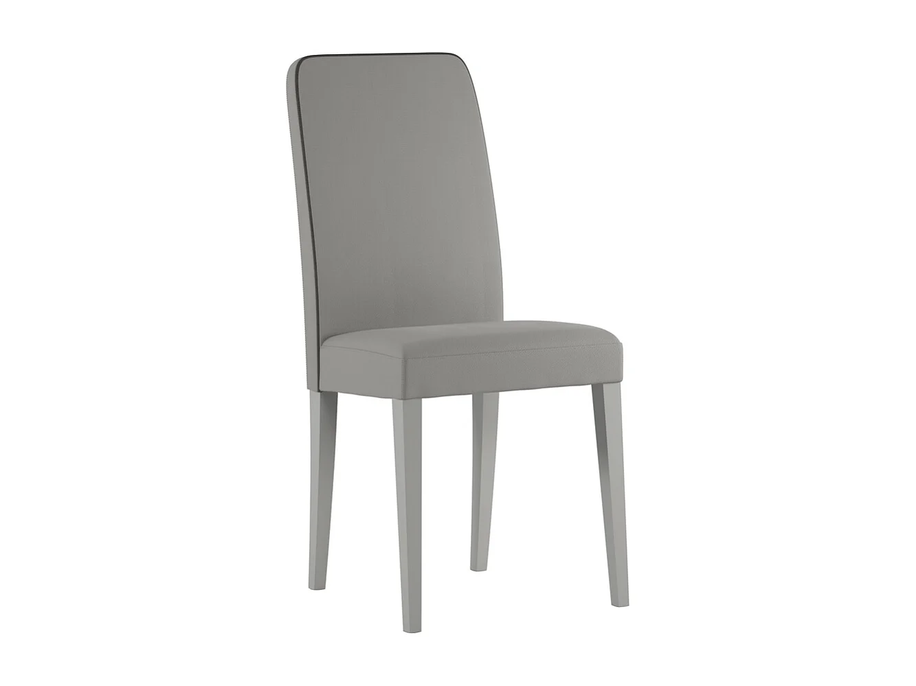 Anita - Donkergrijze eco-lederen stoel 2 st