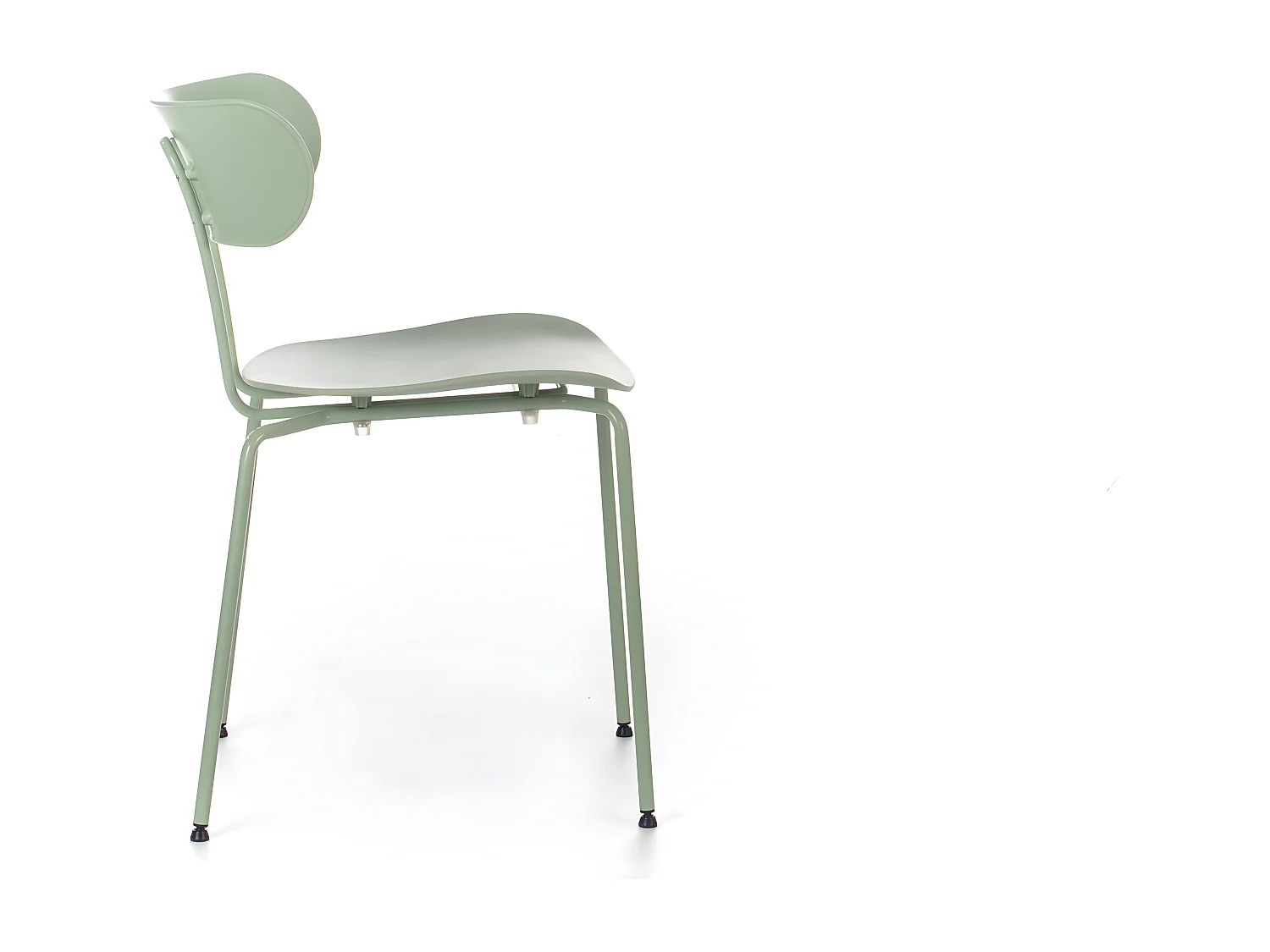 Sedia in polipropilene con seduta verde 4 pz