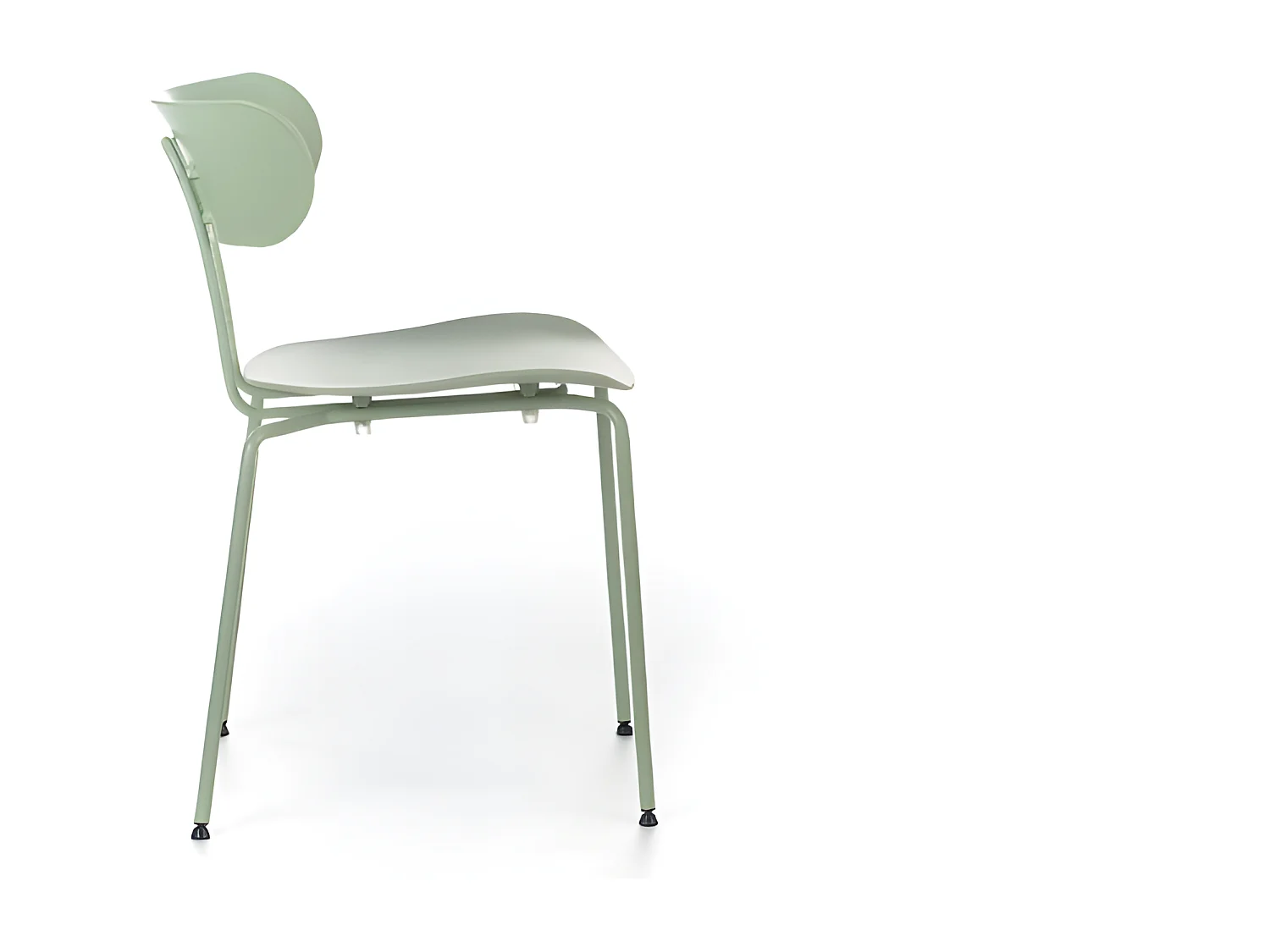 Sedia in polipropilene con seduta verde 4 pz