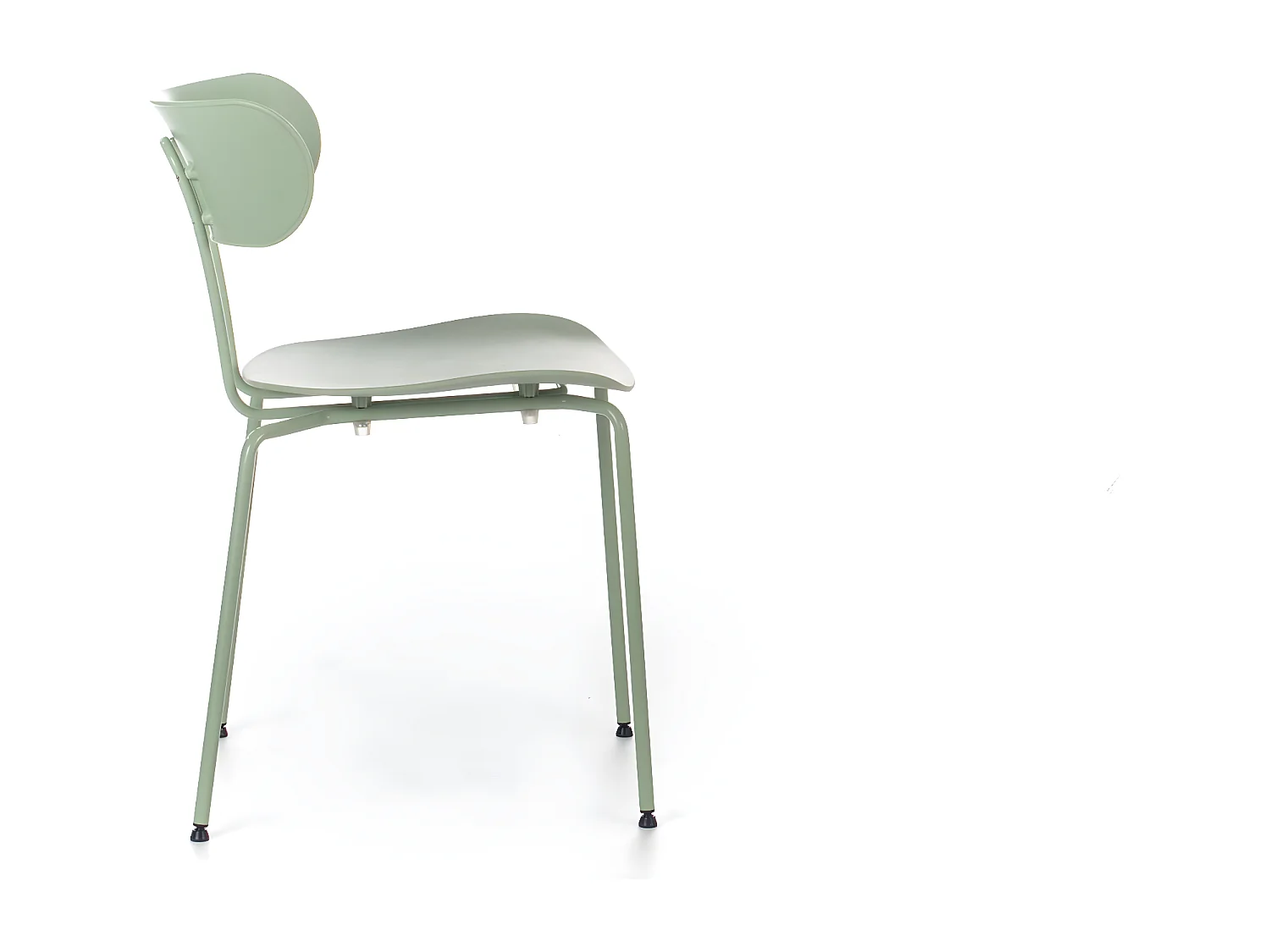 Sedia in polipropilene con seduta verde 4 pz