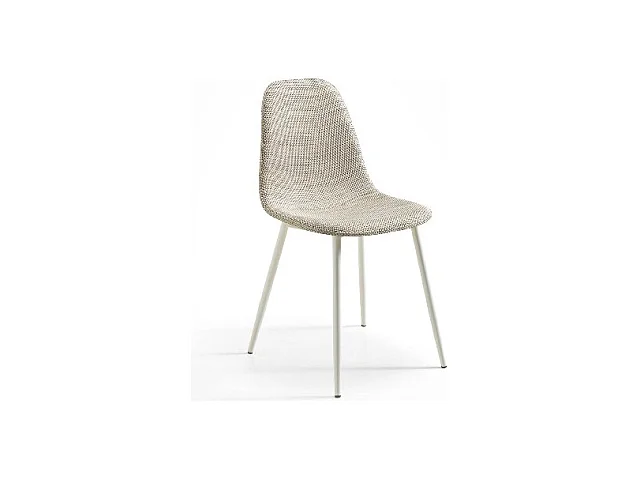 Lot de 4 chaises Martina - Beige, blanc