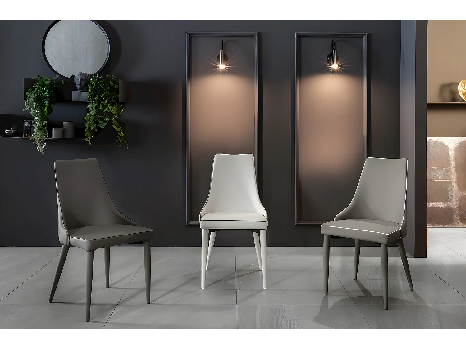 Lot de 2 chaises Myriam - Gris