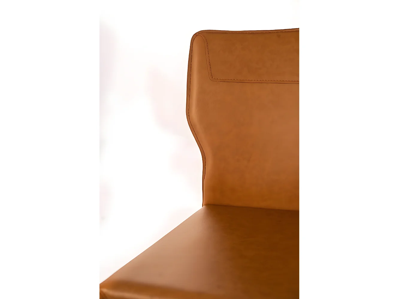 Kim - Oranje eco-lederen stoel 2 st