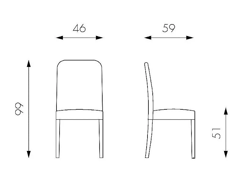 Anita - Beige eco-lederen stoel 2 st