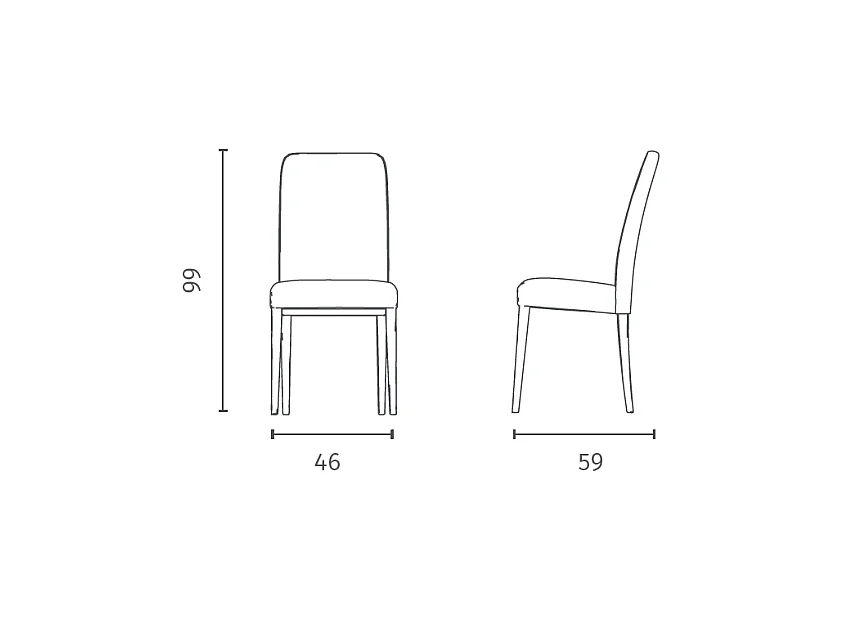Lot de 2 chaises Anita - Beige, brun