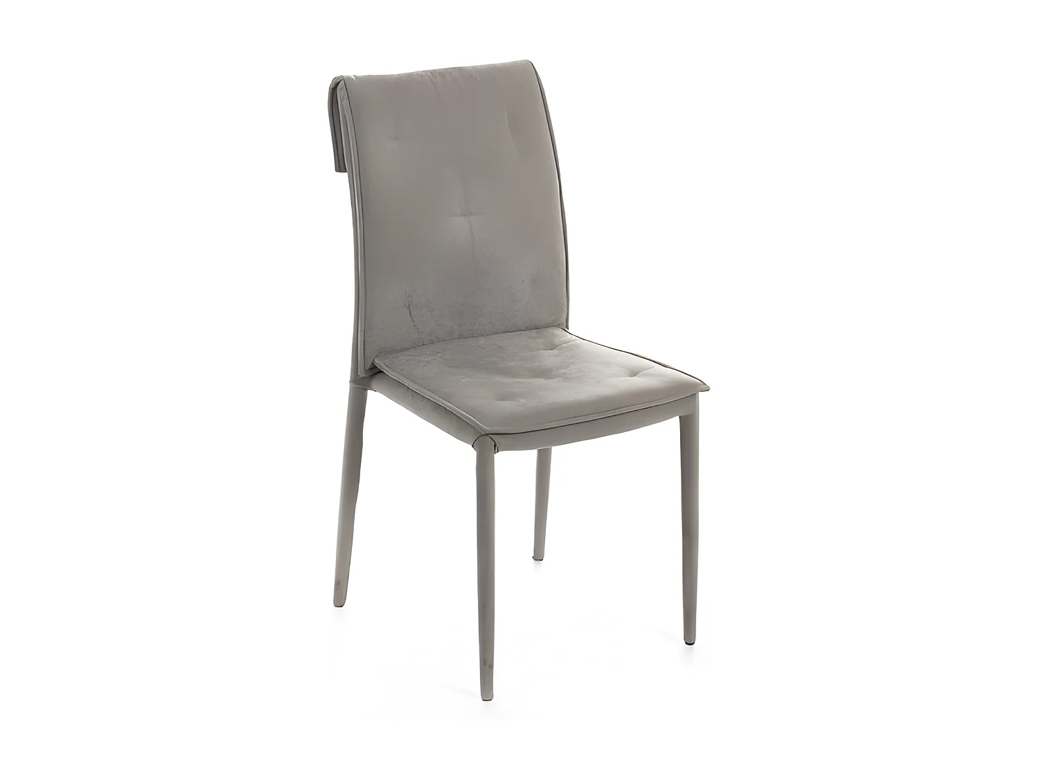 Wanda - Zmywalne krzesło materiałowe szare 4 szt.