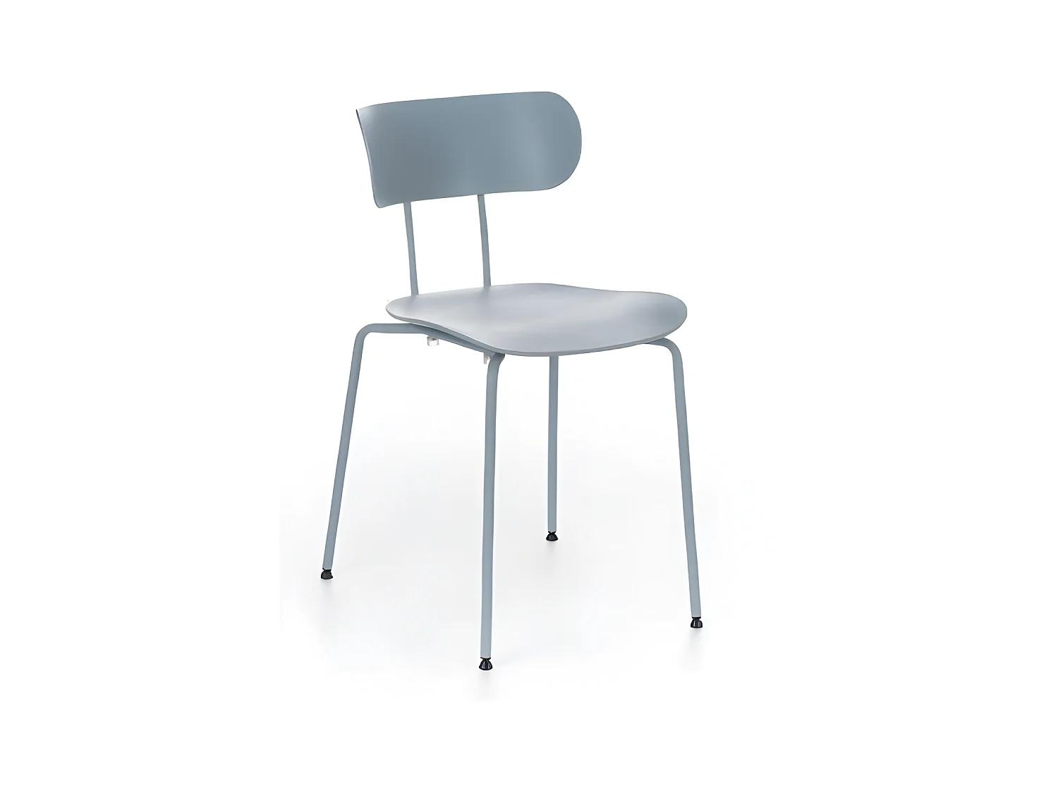 Silla de polipropileno con asiento azul 4 piezas