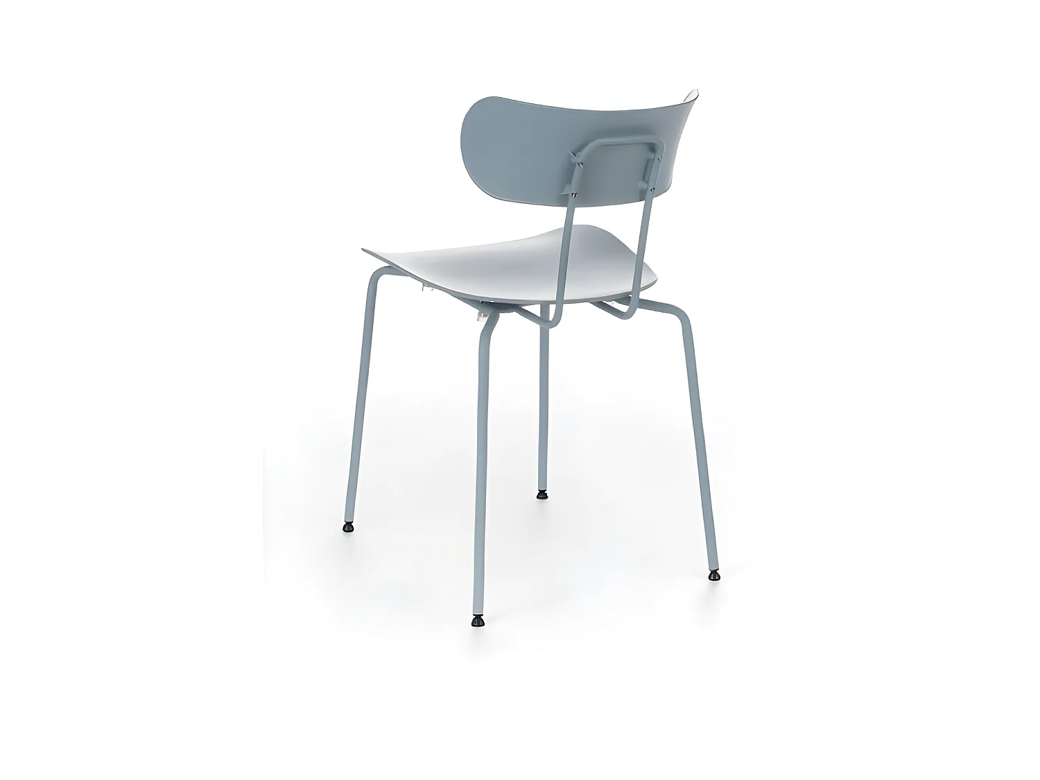 Silla de polipropileno con asiento azul 4 piezas