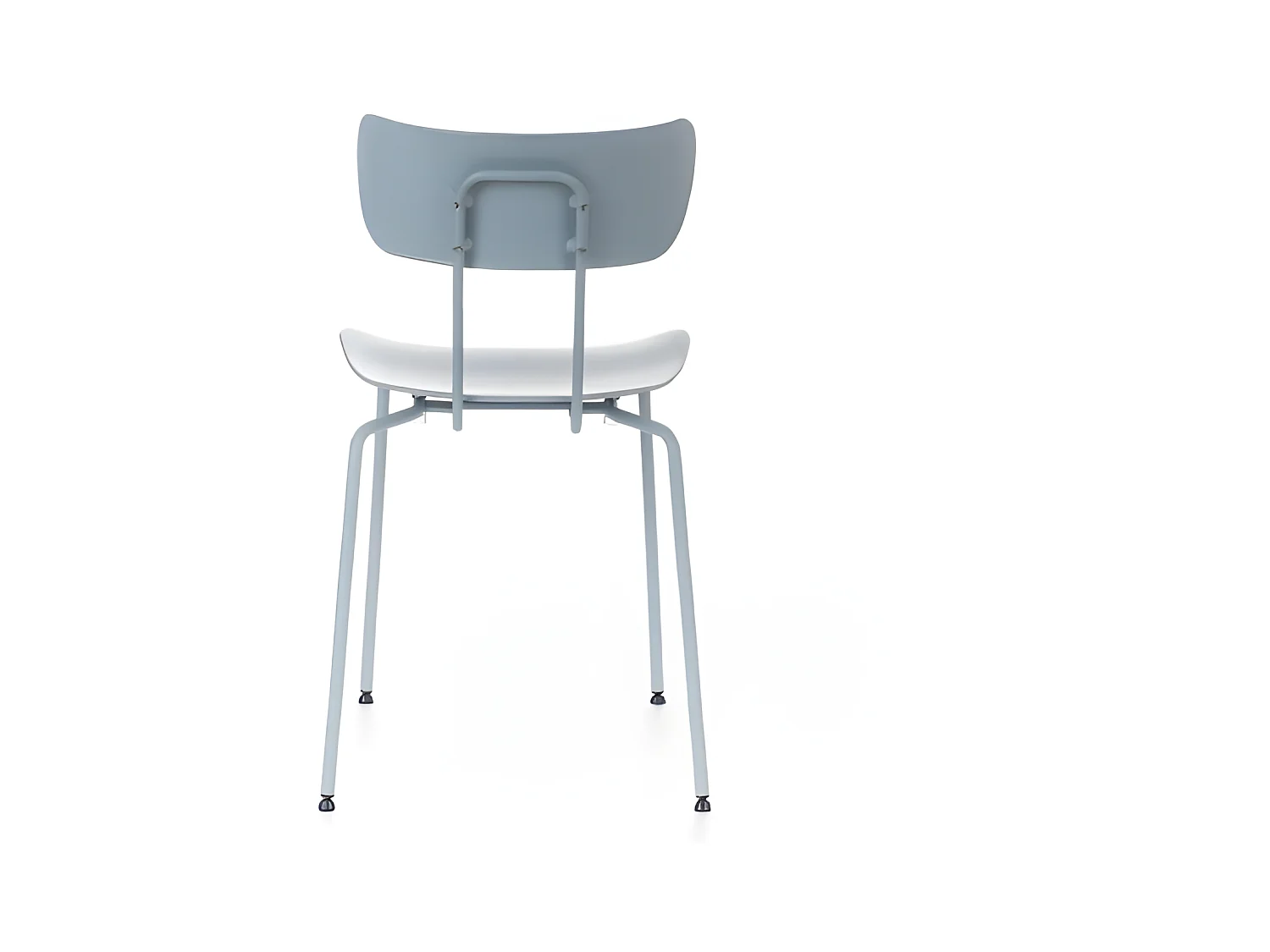 Silla de polipropileno con asiento azul 4 piezas
