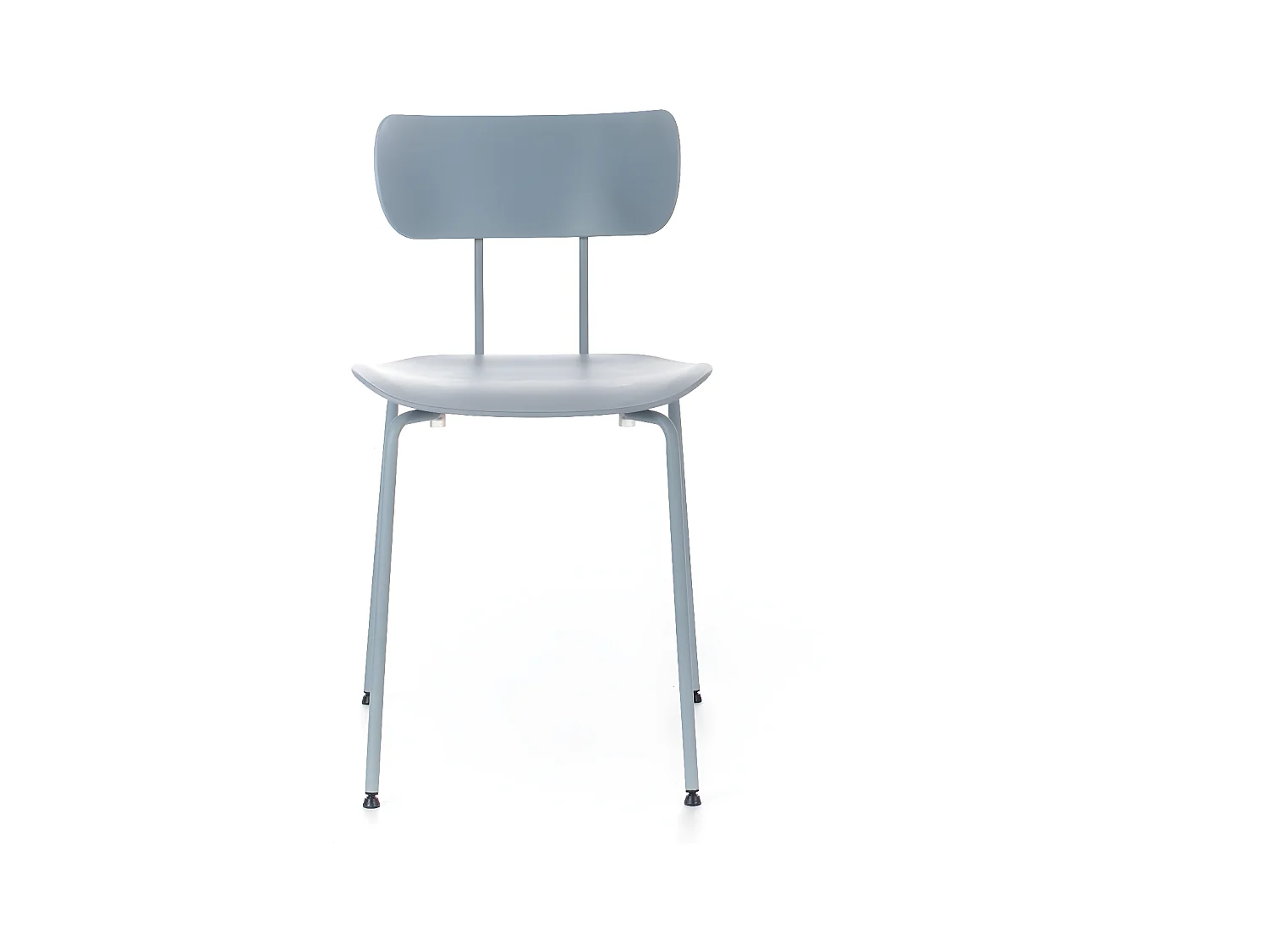 Silla de polipropileno con asiento azul 4 piezas
