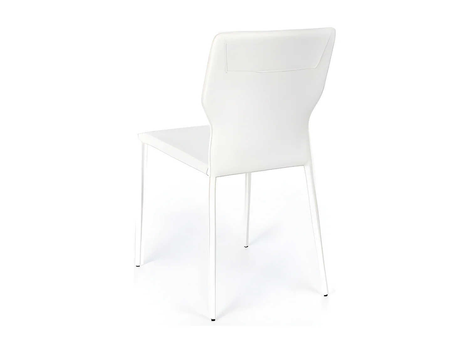 Kim - Witte eco-lederen stoel 2 st