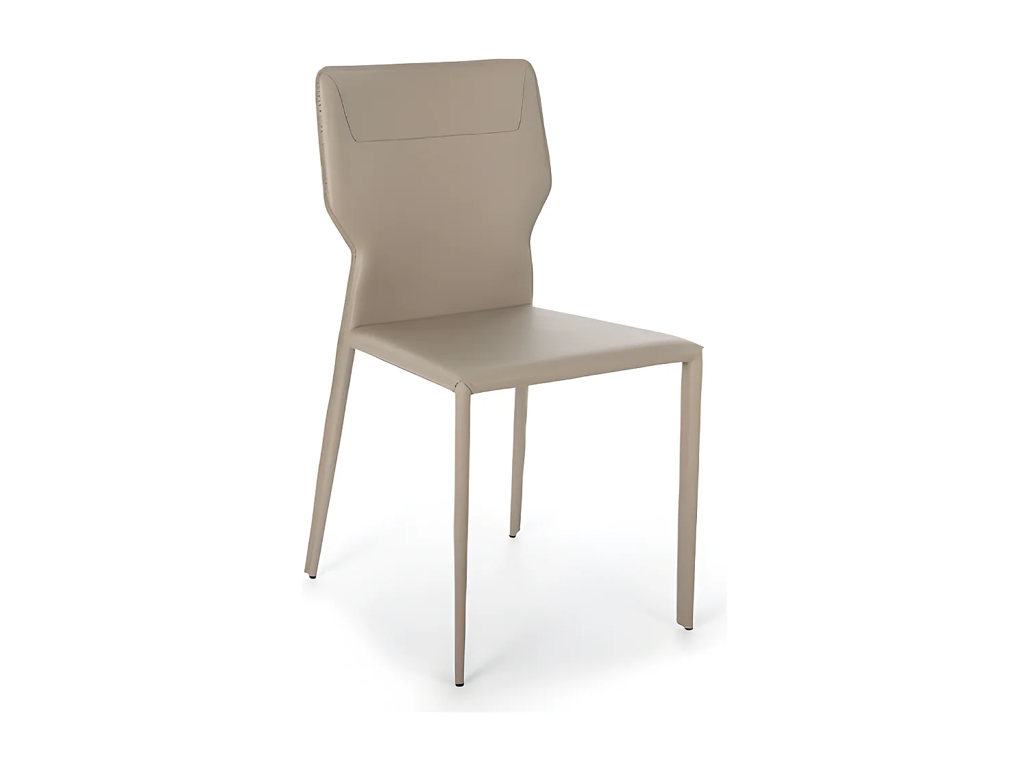 Kim - Taubengrauer Öko-Lederstuhl 2-tlg