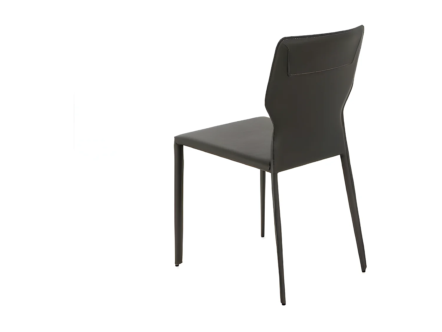 Kim - Sedia in ecopelle grigio scuro 2 pz