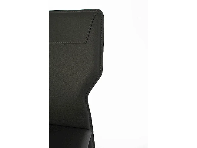 Kim - Silla de piel sintética gris oscuro (2 piezas)