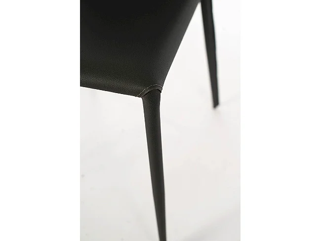 Kim - Silla de piel sintética gris oscuro (2 piezas)