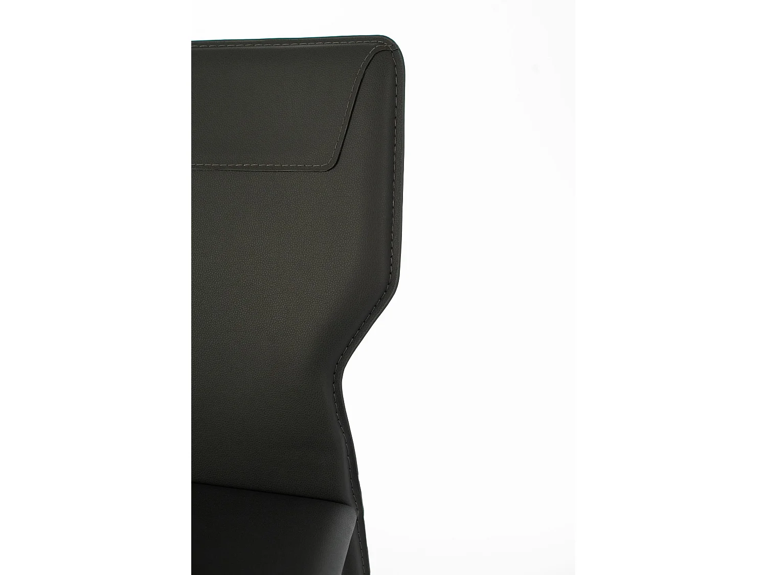 Kim - Silla de piel sintética gris oscuro (2 piezas)