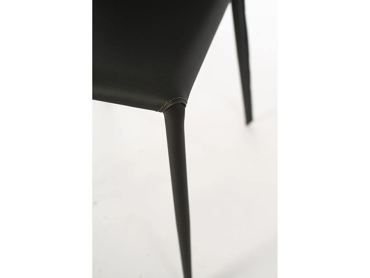 Kim - Silla de piel sintética gris oscuro (2 piezas)