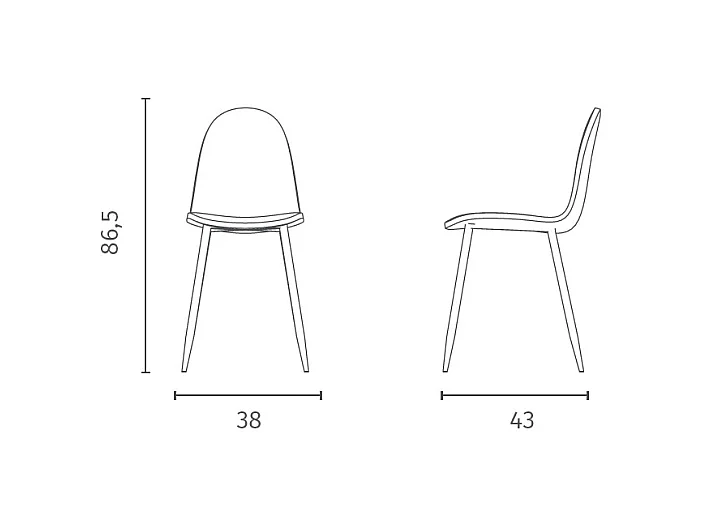 Martina - Silla imitación ratán beige 4 piezas