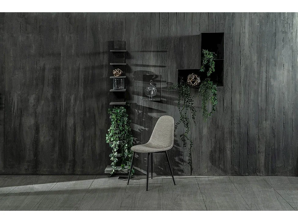 Lot de 4 chaises Martina - Beige, gris