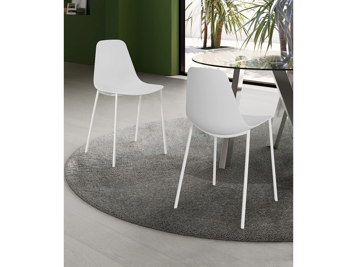 Lot de 4 chaises Frida - Blanc