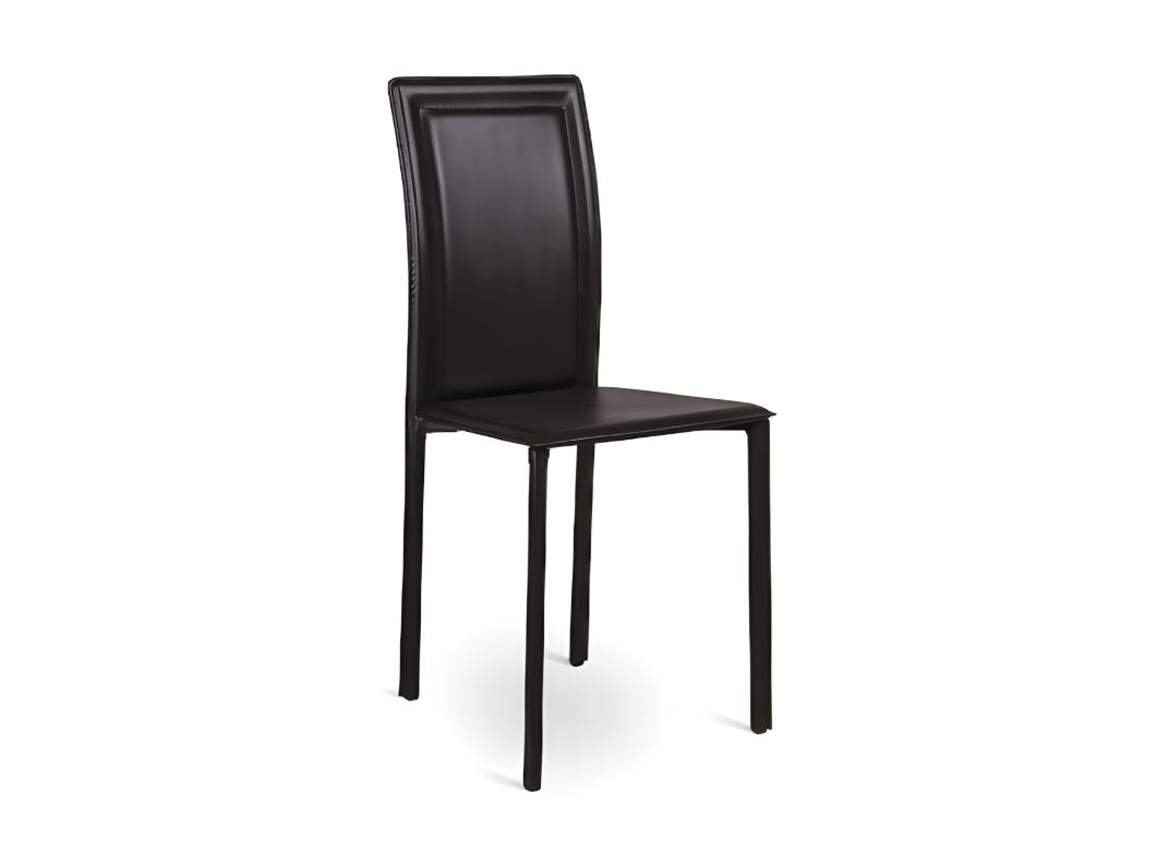 Net - Sedia in ecopelle marrone 4 pz