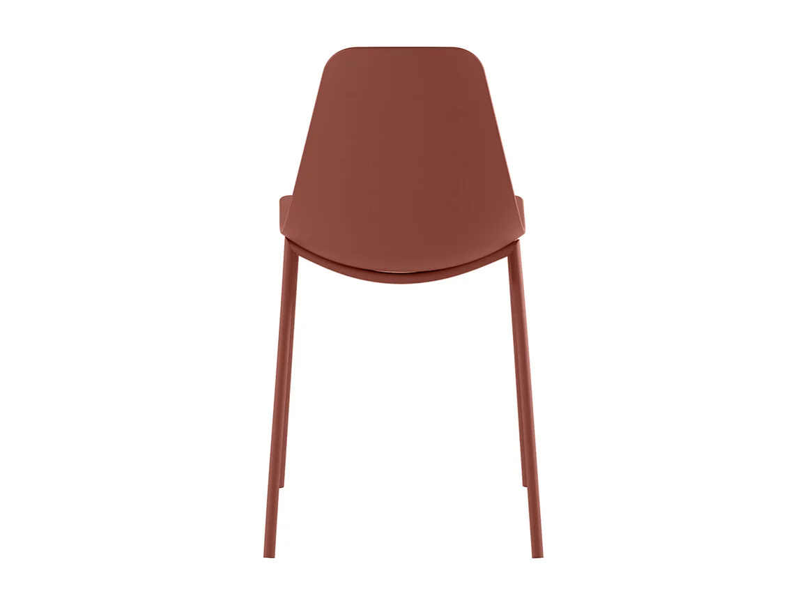 Frida - Krzesło z polipropylenu w kolorze rdzy, 4 szt.