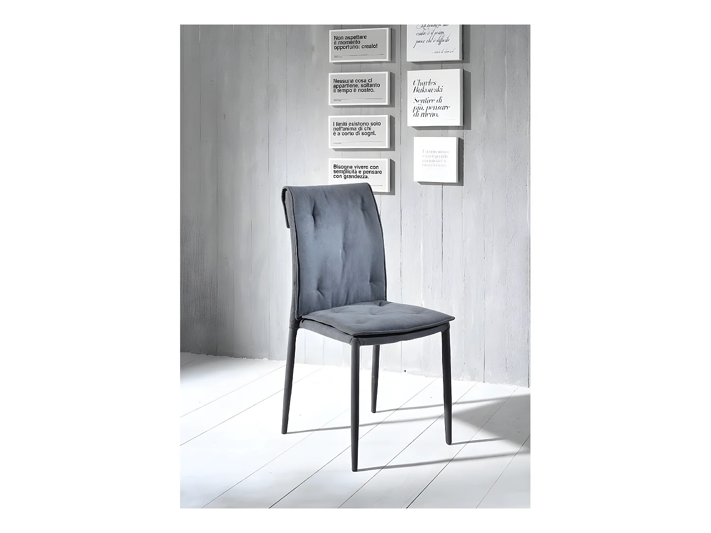 Lot de 4 chaises Wanda - Gris