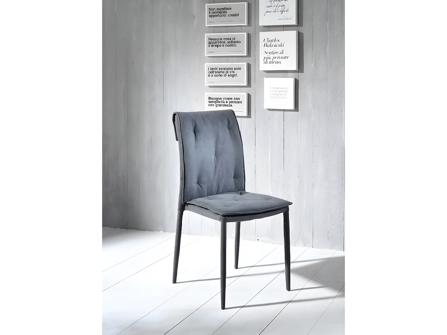 Lot de 4 chaises Wanda - Gris