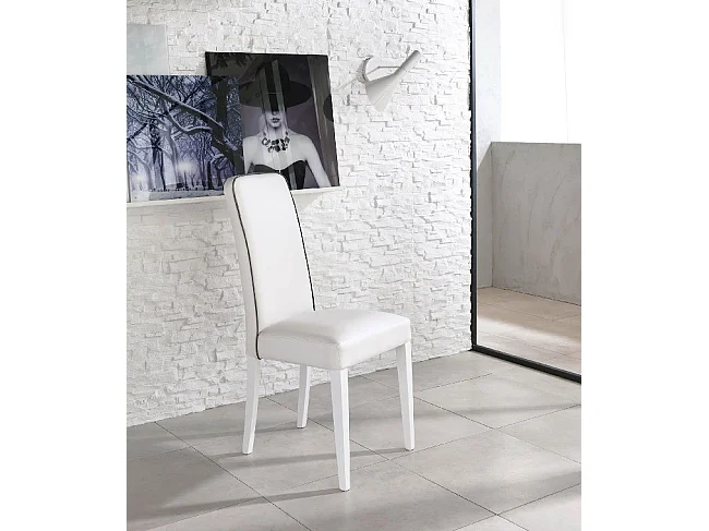 Lot de 2 chaises Anita - Blanc, Gris