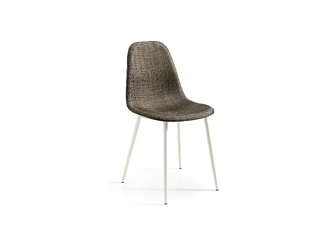 Martina - Sedia in simil rattan Marrone 4 pz