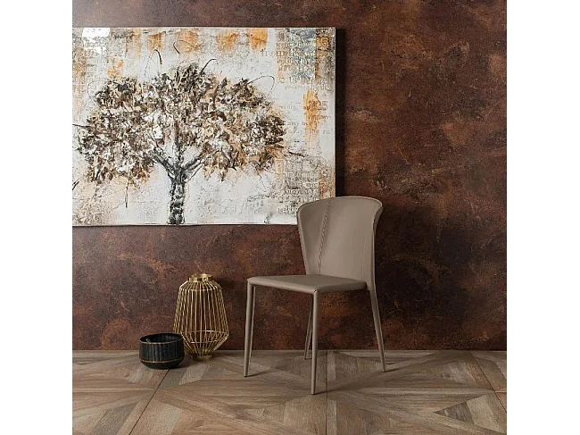 Break - Sedia in ecopelle tortora 4 pz