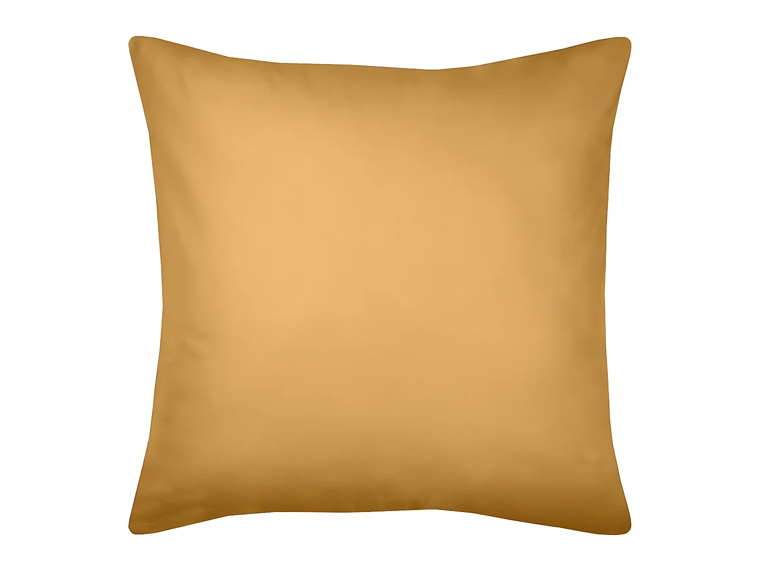 Une Taie d'oreiller Couleur Curry en coton Bio