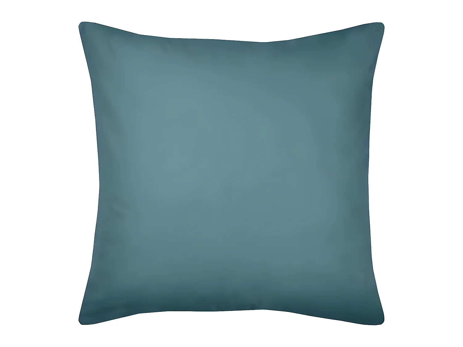 Une Taie d'oreiller Couleur Bleu en coton Bio