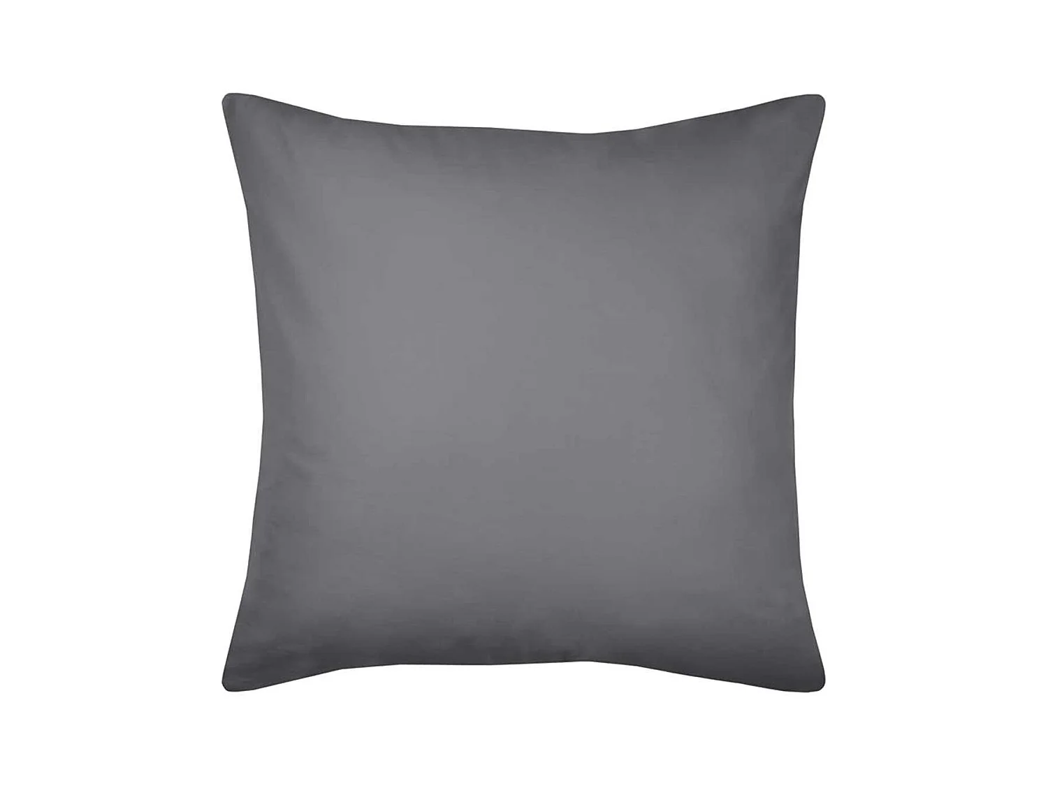 Une Taie d'oreiller Couleur Gris ardoise en coton Bio