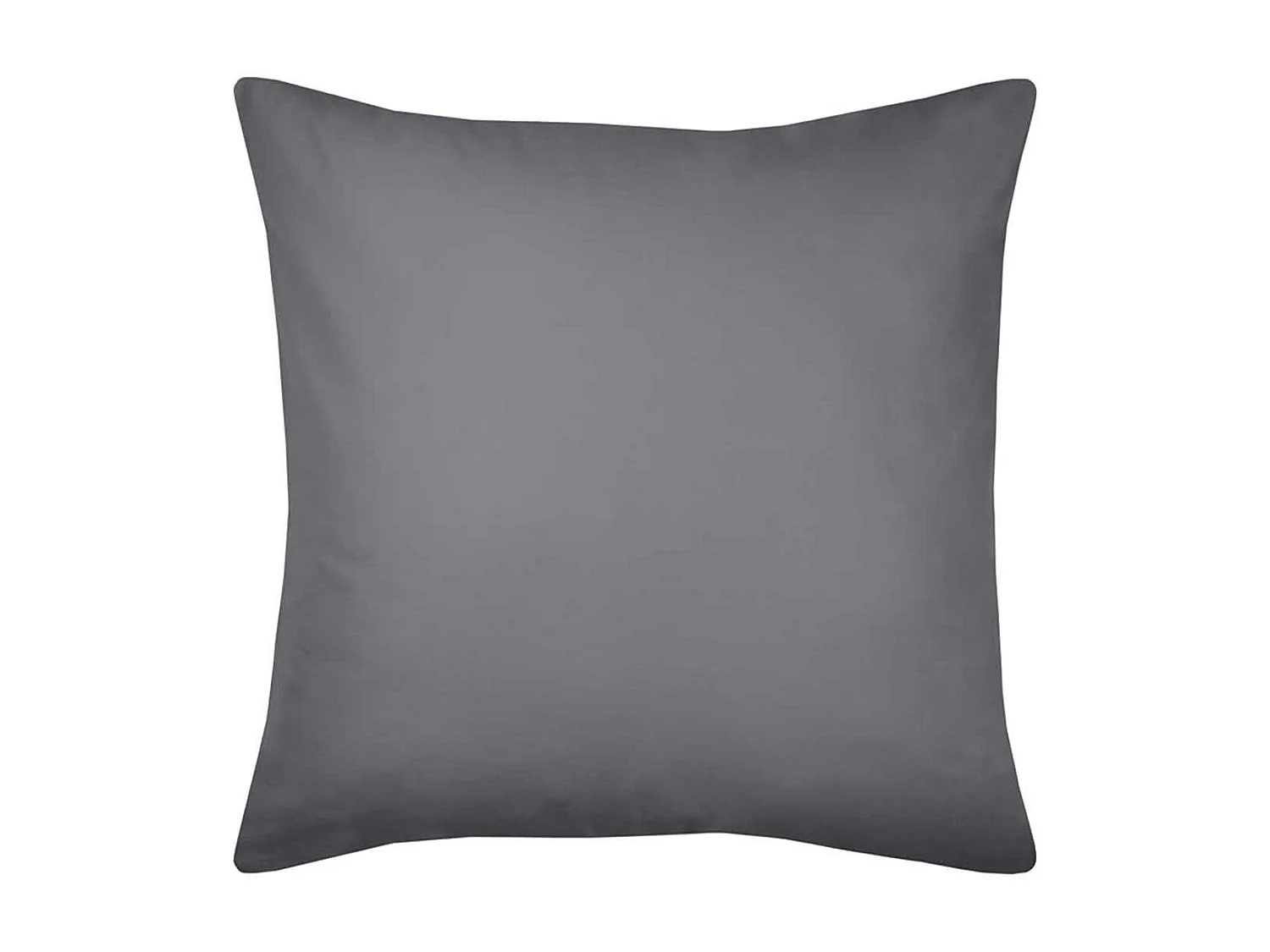 Une Taie d'oreiller Couleur Gris ardoise en coton Bio