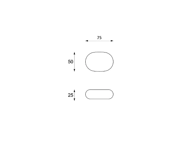 Sasso klein - Salontafel (50 x 75 x 27 uur) in beige fossiele steen