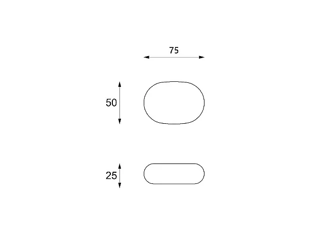 Sasso small - Tavolino (50 x 75 x 27h) in Pietra fossile beige