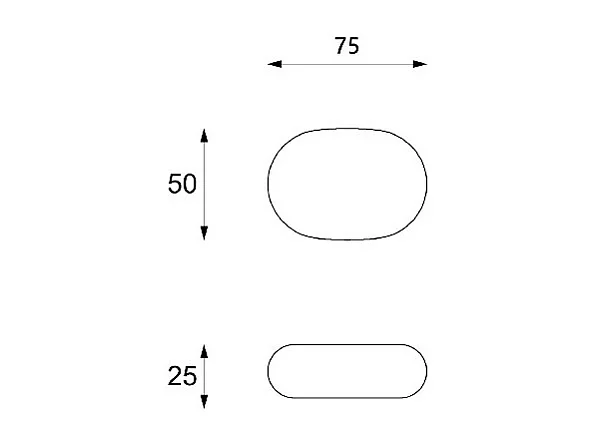 Sasso pequeno - Mesa de centro (50 x 75 x 27h) em pedra fóssil bege