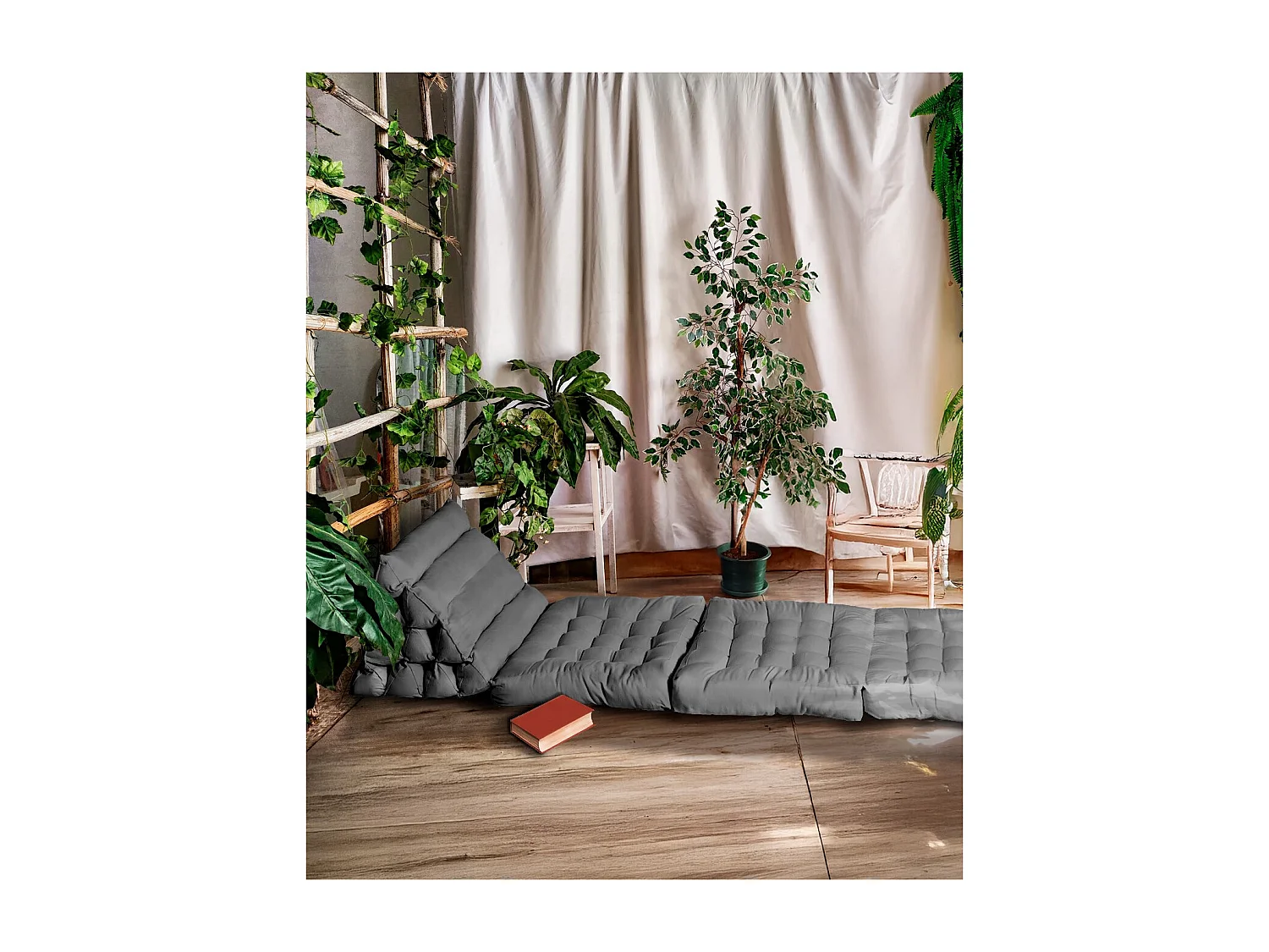 Colchón de suelo modular individual de poliuretano gris oscuro - SACASA