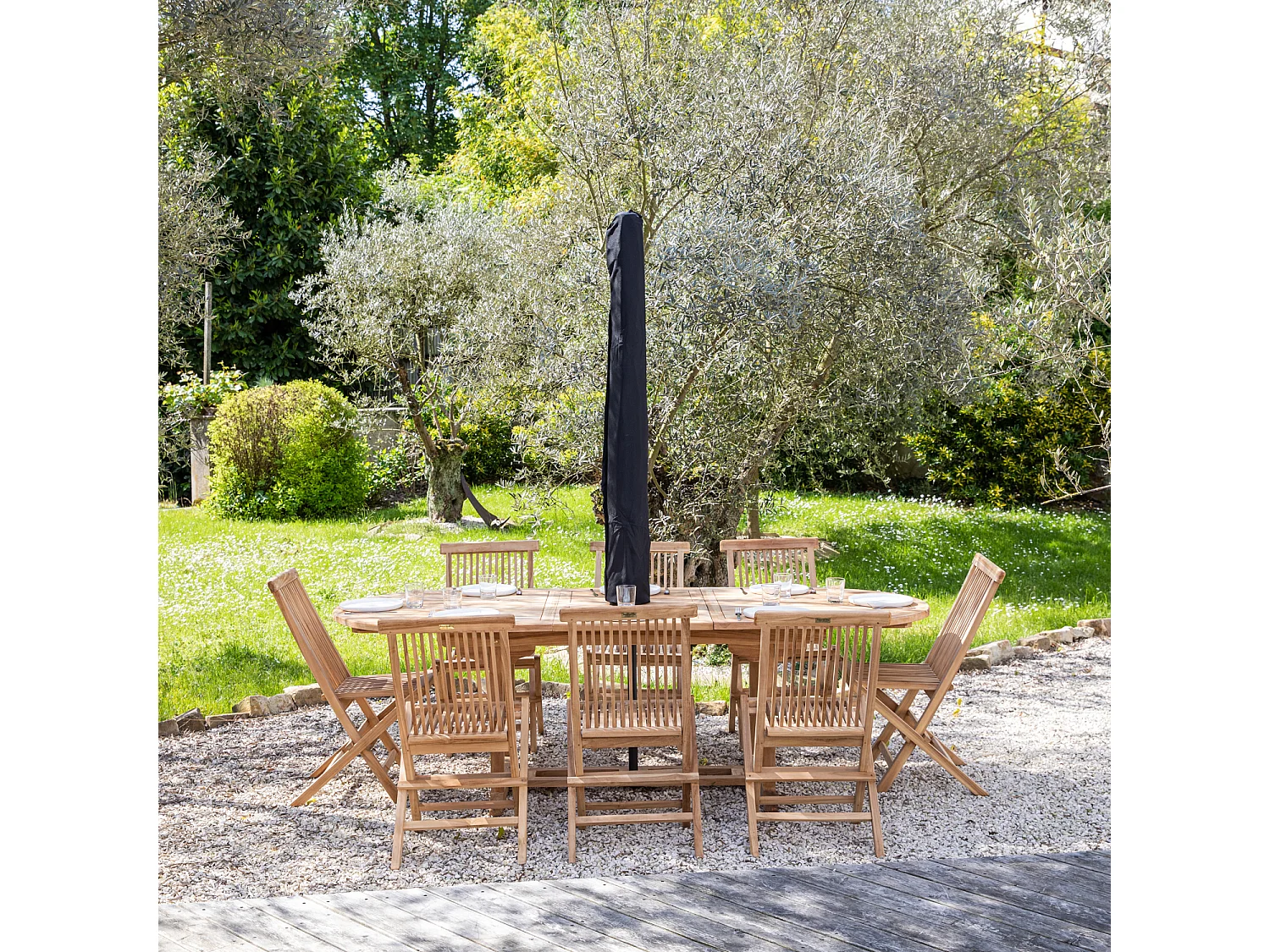 Hülle 200cm für geraden Sonnenschirm