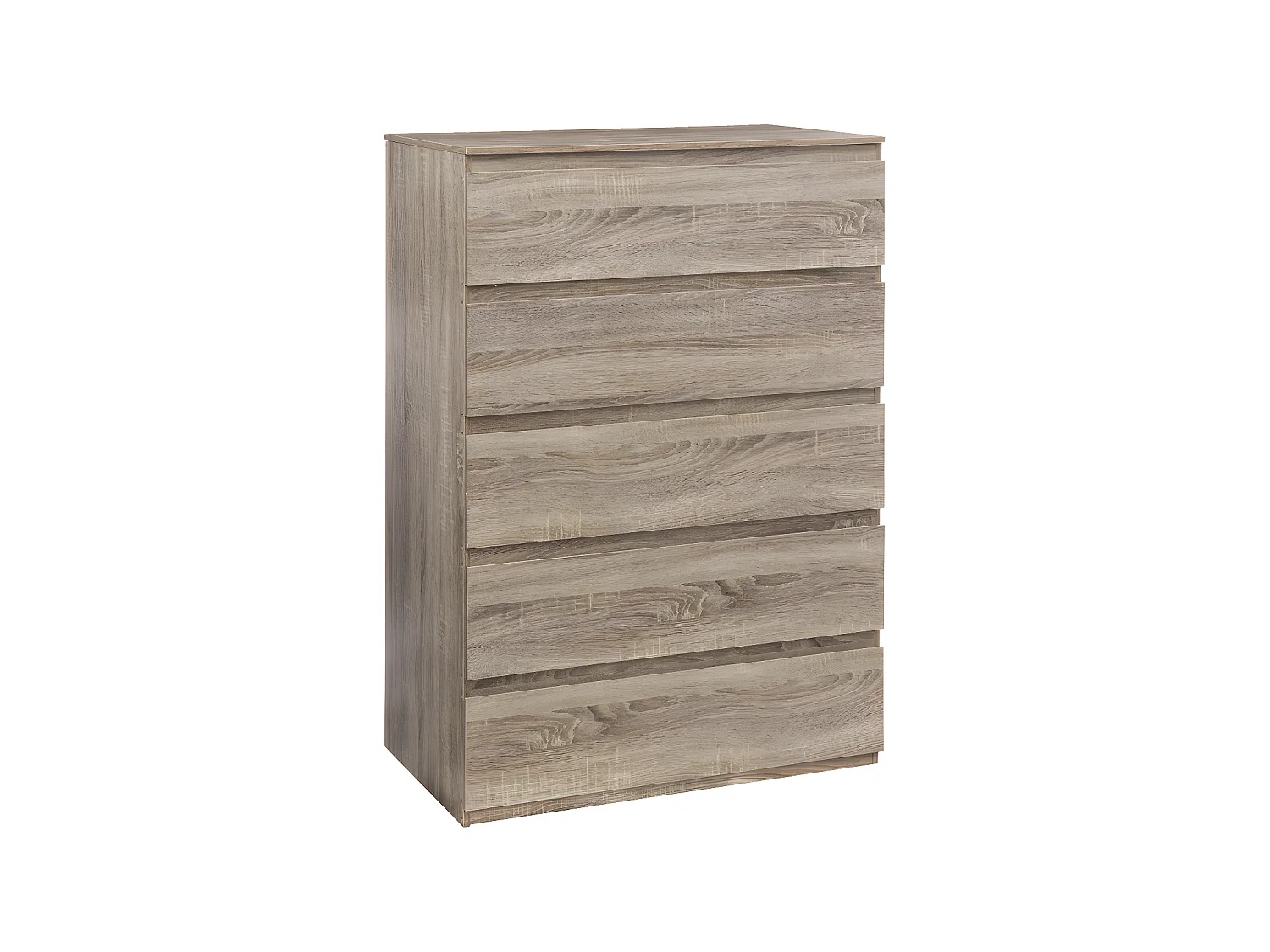 Commode 5 Tiroirs Design "Dolo" 118cm Naturel