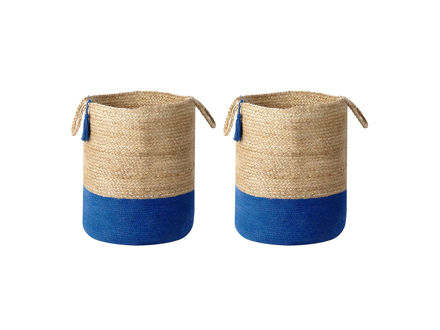 Lot de 2 paniers GAJAR Jute Bleu marine