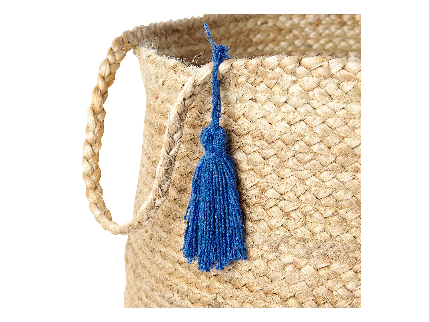 Aufbewahrungskörbe aus geflochtener Jute Baumwolle Set Natur / Marineblau Gajar
