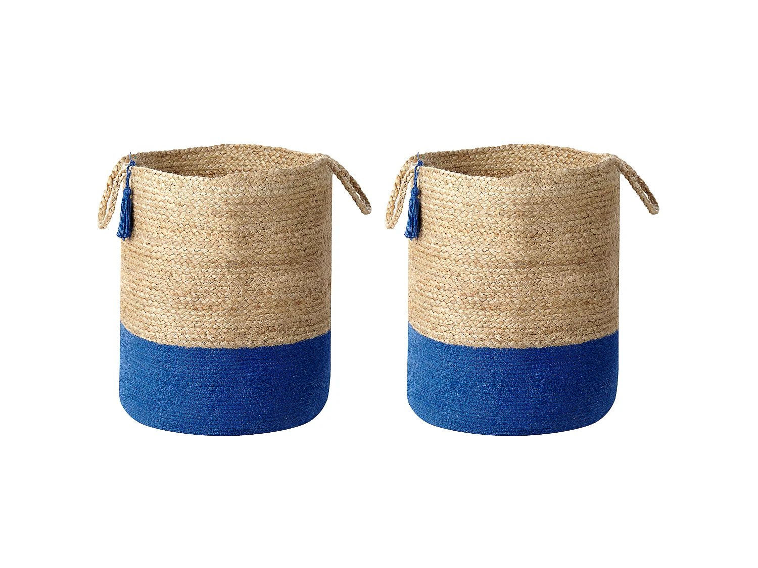 Lot de 2 paniers GAJAR Jute Bleu marine
