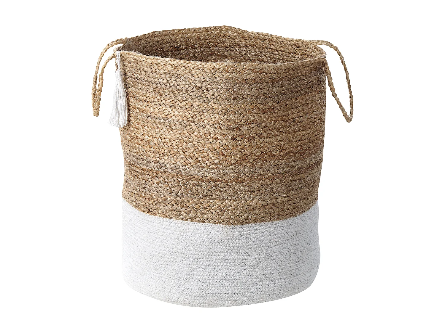 Lot de 2 paniers GAJAR Jute Blanc
