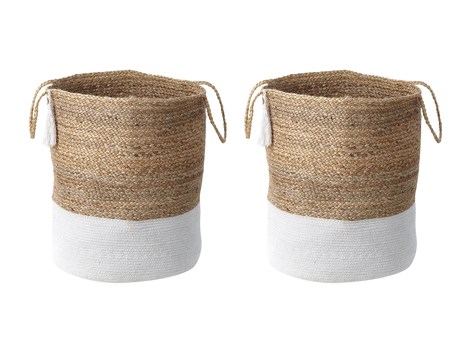 Set van 2 manden GAJAR Jute Wit