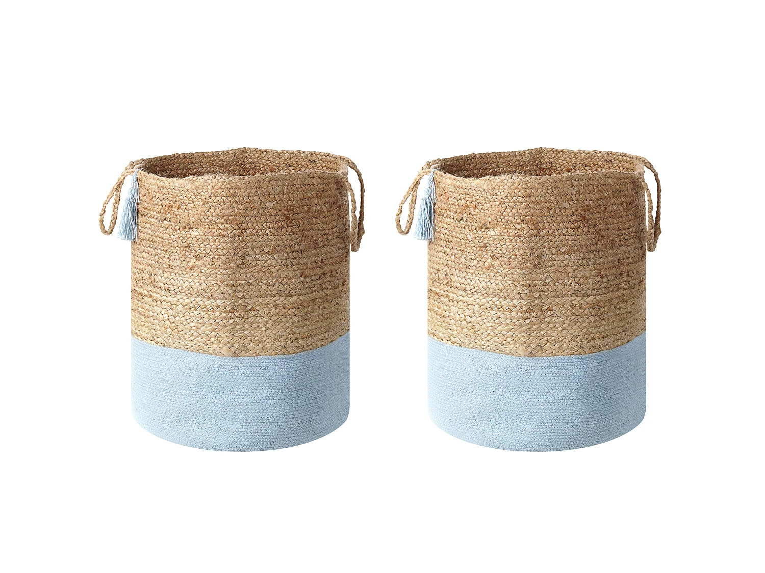 Zestaw 2 koszy GAJAR Juta Błękitny