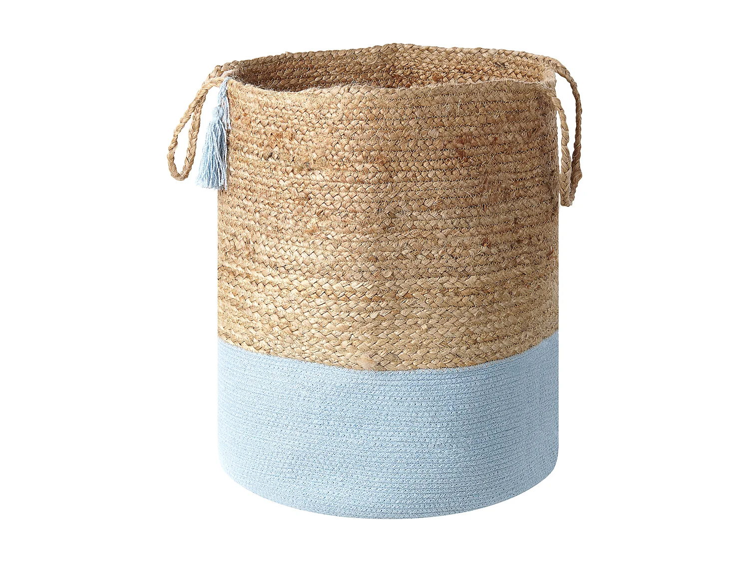 Lot de 2 paniers GAJAR Jute Bleu clair